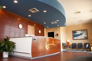 Reception area at Vaught Orthodontics in Savannah and Richmond Hill, GA