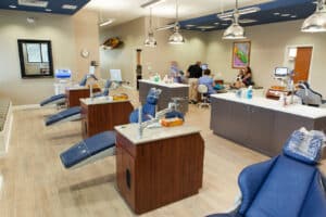 Orthodontic treatment room at Vaught Orthodontics in Savannah and Richmond Hill, GA